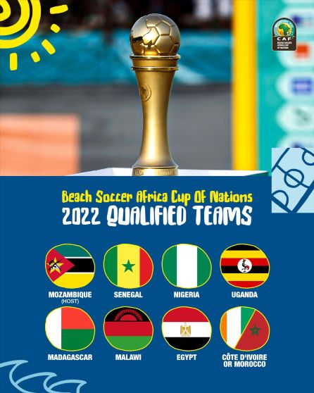 CAN de Futebol de Praia 2022: conhecidos finalistas